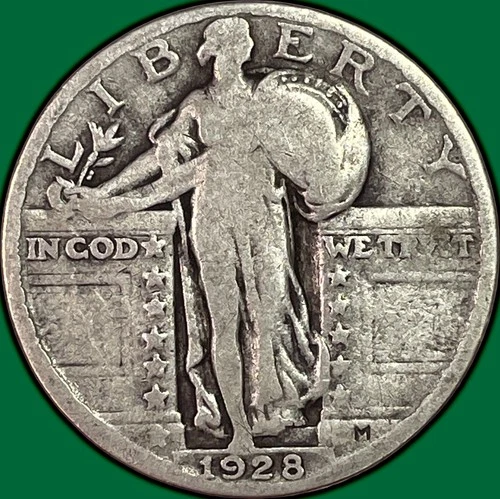 1928 Standing Liberty Quarter Very Good VG Coin #38228