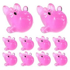 10-Pack Luminous Mini Resin Fish Ornaments for Aquarium Decor Purple