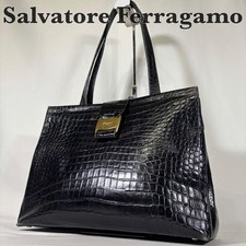 Salvatore Ferragamo Crocodile Leather Tote Ba...