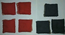 1970 Toss Across 4 Red 3 blue BEAN BAG Replacements Game Board Tic Tac Toe Vtg