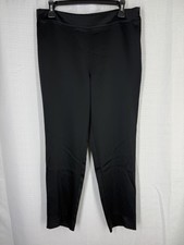 St. John Caviar Black Liquid Satin Emma Pants Sz 6 ALTERED
