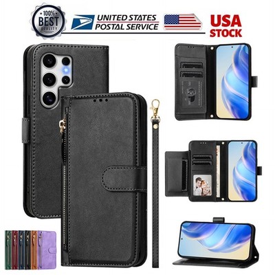 Leather Wallet Case For Samsung Galaxy S25 S24 S23 A26 A25 A16 A15 Cover +Screen