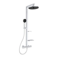 Ideal Standard ALU+ colonna doccia termostatica, 2 mensole, doccetta a mano e so