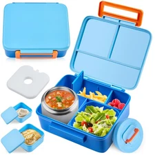 Bento Lunch Box for Kids with 8oz Soup Thermo Leak-Proof Lunch Food Container...