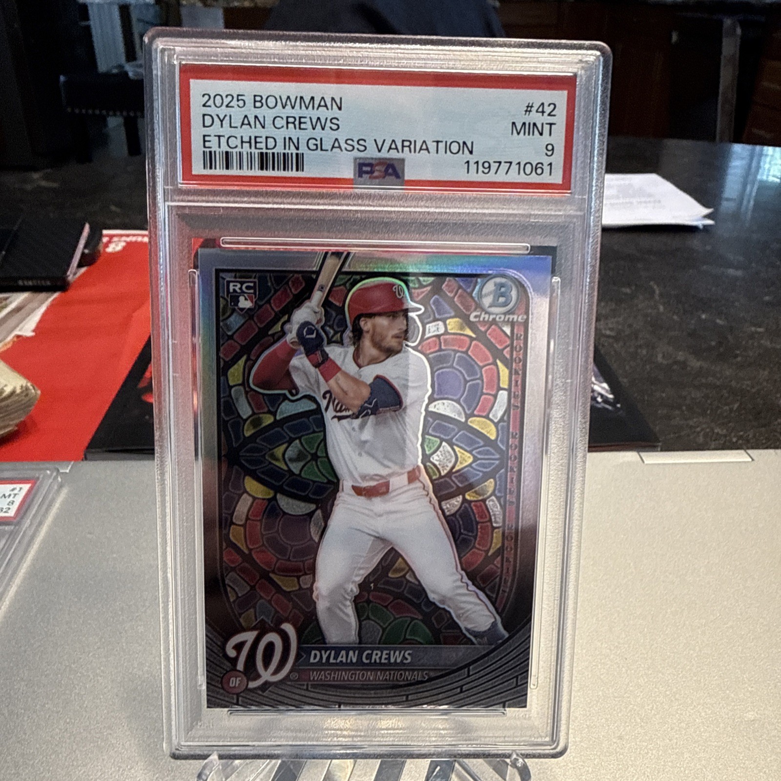 2025 Bowman - Dylan Crews #42 Etched in Glass Variation (RC)