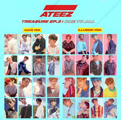 #ad ATEEZ TREASURE EP.3 : One To All WAVE ver. ILLUSION ver. Official Photocard $99.99