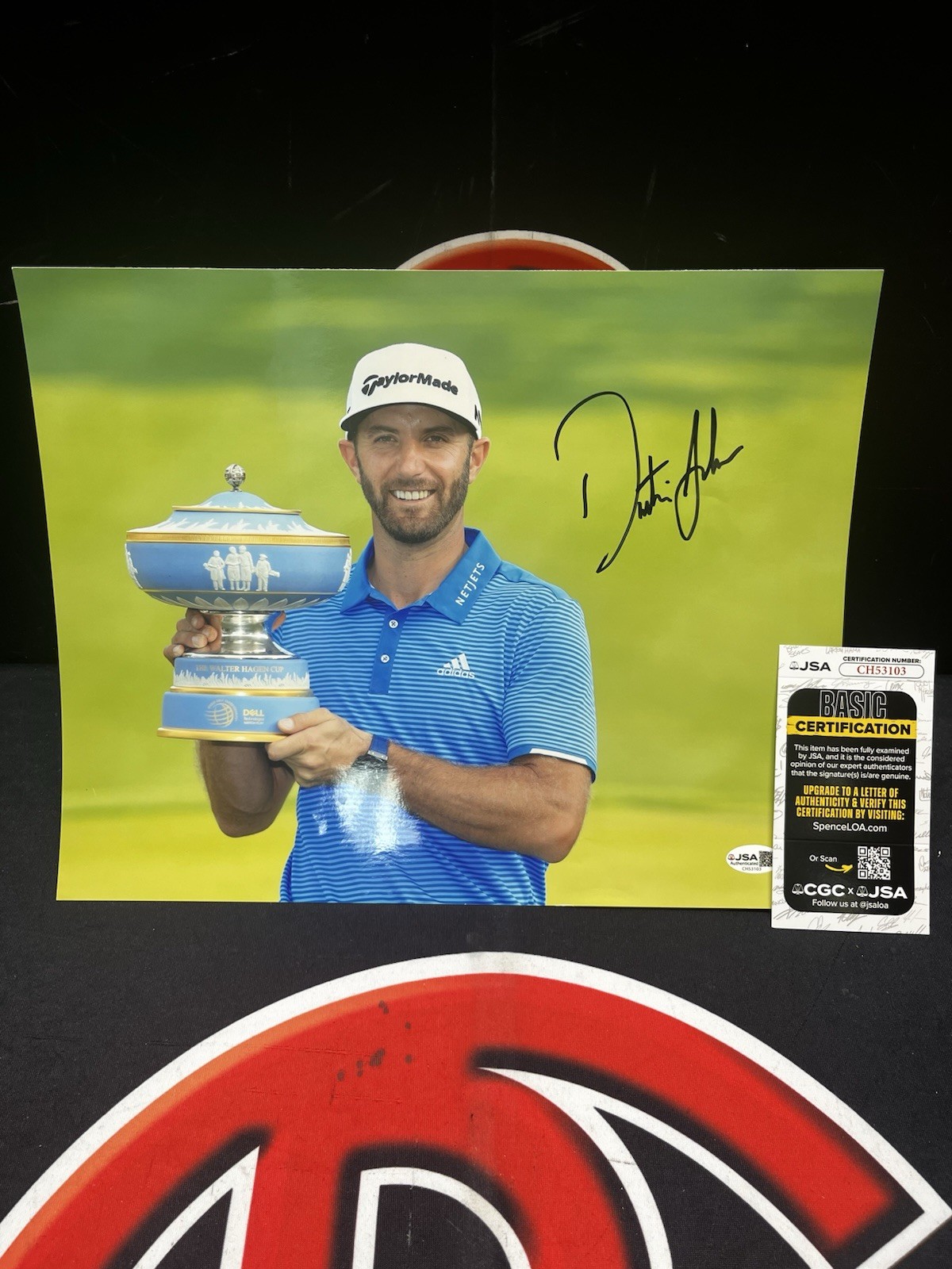 Dustin Johnson Autographed Signed 11x14 Photo JSA COA PGA 