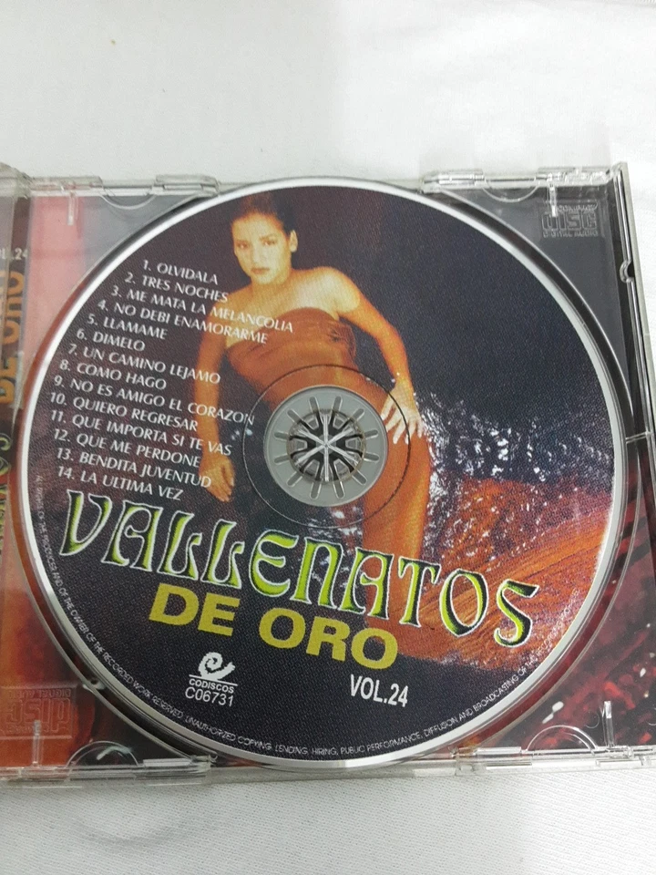 Компакт-диск Vallenatos De Oro том 24 Codiscos Records Колумбия 1994 - Изображение 4 из 4