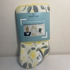 Crofton Pot Holder and Oven Glove Set 4 Pieces Kitchen Accessories Oven Mitt