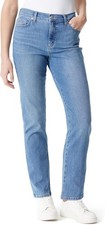 Women's Gloria Vanderbilt Amanda Med Wash Straight Leg Denim Jeans 12