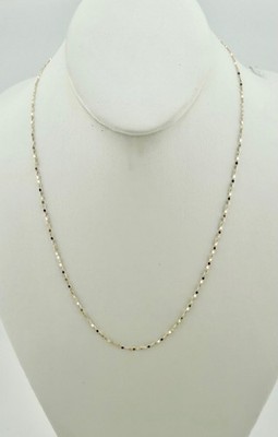 14 K Gold Adjustable Mirror 1.2MM Chain Necklace 20''