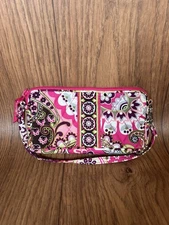 VERA BRADLEY Zip Top Wristlet VERY BERRY PAISLEY Clutch Wallet Small NWOT