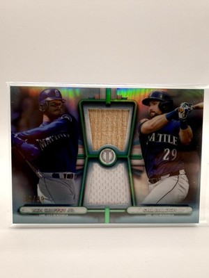 Ken Griffey Jr/Cal Raleigh Dual Game Used Relics 34/99 - 2026 Topps Tribute