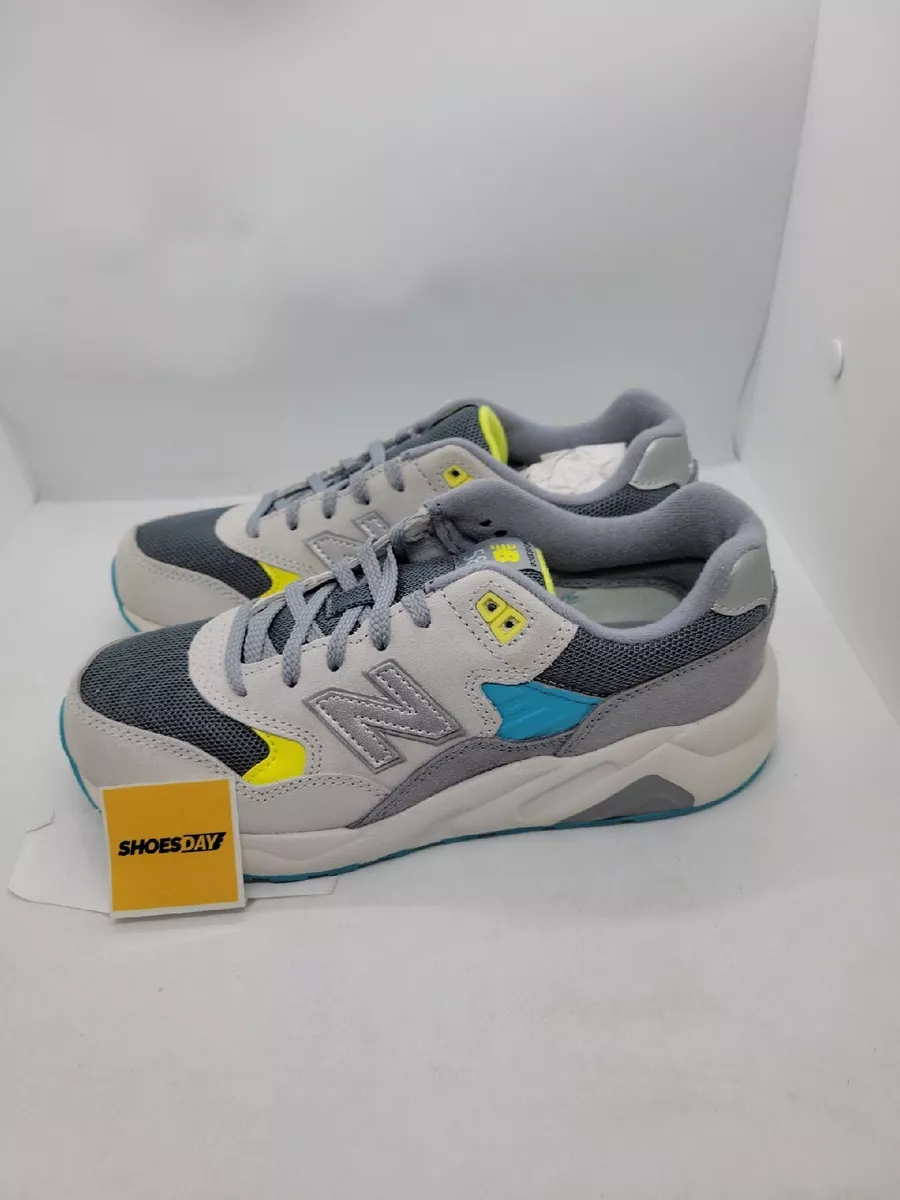 NEW BALANCE 580 GREY YELLOW BLUE GS GRADE SCHOOL KL580GYG SZ 4.5