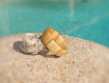 Olive Wood Ring Solid Wood Men's or Women's Handmade