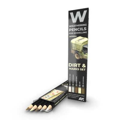 AK INTERACTIVE 10044 Weathering Pencils SET - DIRT & Marks set