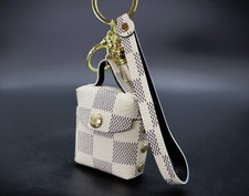 For AirPods Pro 1st Generation Leather Case Protector Shockproof Cover KeyChain