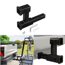 Hitch Receiver 2" Trailer Dual Hitch Extension Riser Hitch Adapter 4000LB