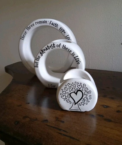 3 Piece Nested Set: Faith, Hope, Love…Candle Holders - Picture 4 of 5
