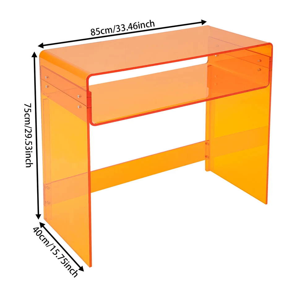 Escritorio Acrílico, 34 Pulgadas, Transparente Pequeño Escritorio para Computadora para Variedad de Usos NUEVO Foto 2 de 4