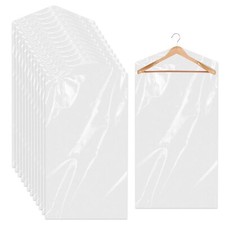 20 Pack Garment Bags Dustproof Cloth Storage Suit Dress Shirt Cover Bag Plastic