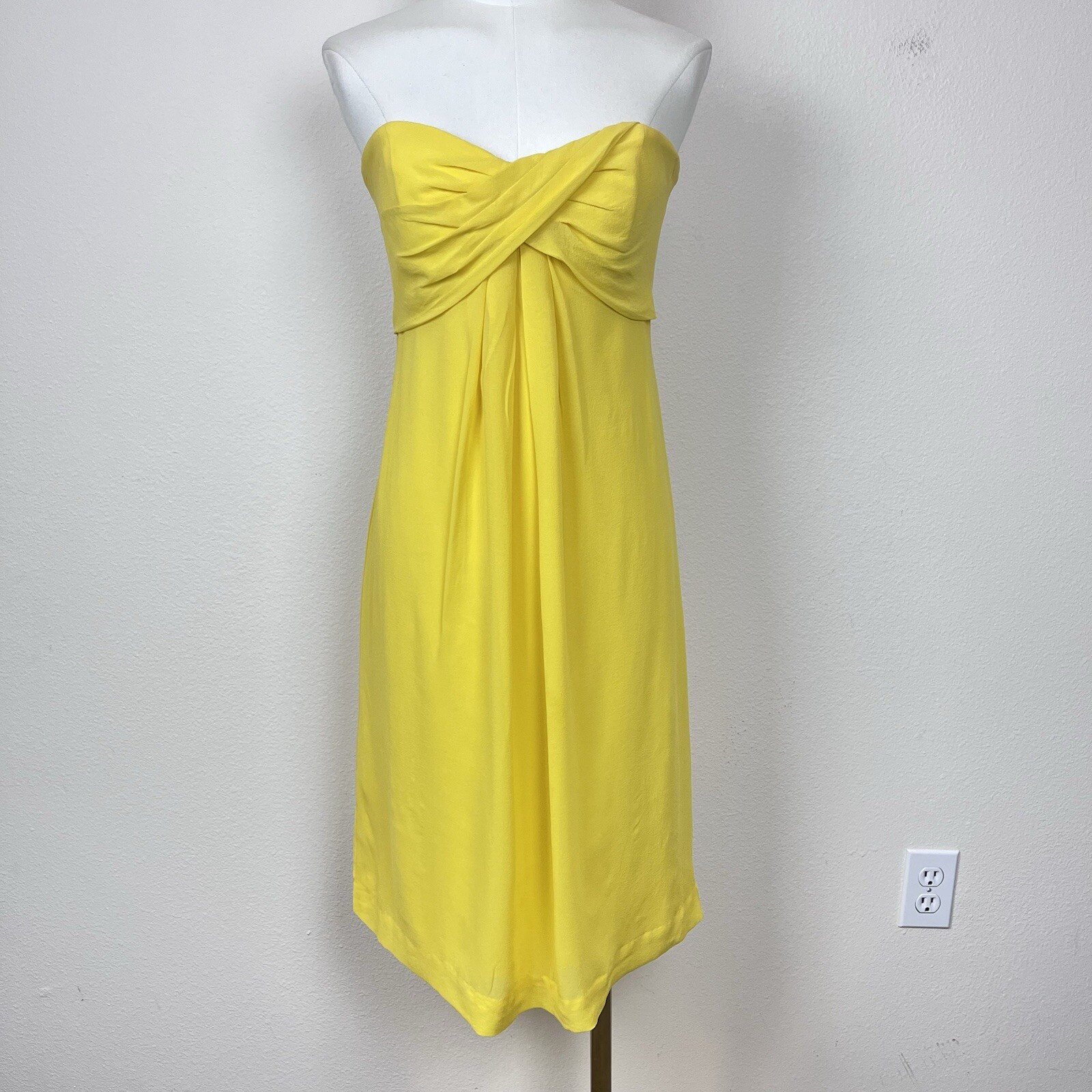 Nicole Miller Womens Silk Chiffon Sweetheart Babydoll Cocktail Party Dress