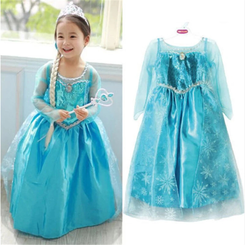 Disfraz Vestido Elsa Frozen princesa ideal para Carnaval - Nuevo! Costume New!