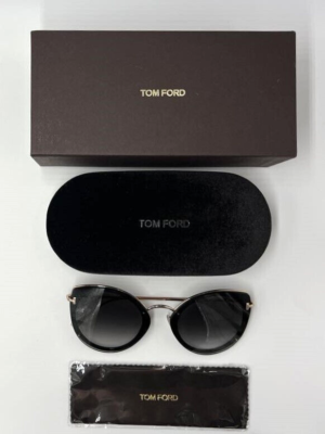Authentic TOM FORD Jess TF683 01B Black Gold w/Gray Lens  display picture 2