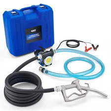 OMT 15gpm Electric Gasoline Fuel Transfer Pump with Carry Case Aluminum Nozzle