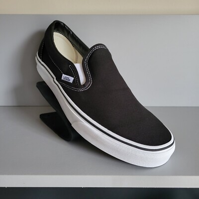 Vans Classic Slip-On (9 Men, 10.5 Women) Black Canvas  display picture 3