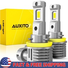 H11 CSP LED Headlight Low High Beam Bulb Super Bright 6500K White 24000LM 2/4x