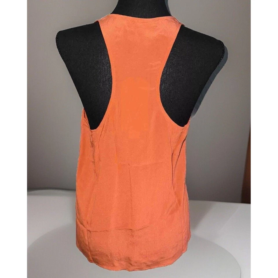 Invierno Kate Nuevo con Etiquetas Alice Camisola Seda Crepé Tanque En Calabaza Oscura-Talla Mediana Foto 3 de 4