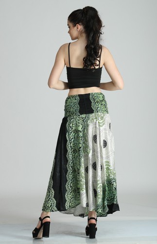 Women's Long Hippi Thai Printed Skirt With Tie Knot Wholesale Mix Lot 3pcs - Picture 10 of 12