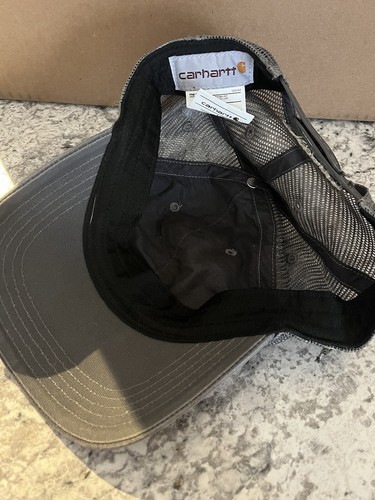 Carhartt Gray Canvas Mesh Back Hat Adjustable SnapBack - Picture 4 of 4