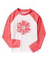 Gymboree Kitty In Pink Coral & White Daisy Flower Ls Rash Guard Topm/7-8 Gymboree Kitty In Pink Coral & White Daisy Flower Ls Rash Guard Topm/7-8