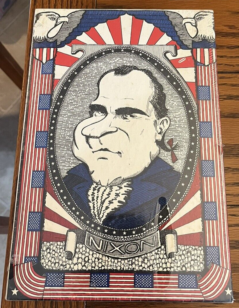 VINTAGE 1970 PRESIDENT RICHARD NIXON / SPIRO AGNEW 500 PC TWO SIDED PUZZLE - NEW