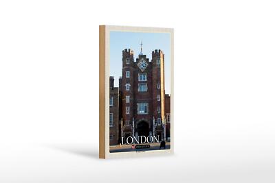 Holzschild Städte London St. James´s Palace UK 12x18 cm Deko Schild