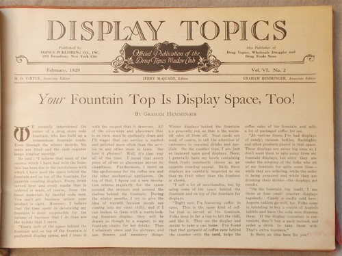 Antique 1929 DISPLAY TOPICS Drug Store MERCHANDISING GUIDE Gillette pharmacy - Imagen 2 de 9