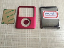 RED Faceplate Front  Back Housing Case Cover  Button For iPod Nano 3 3rd 4GB