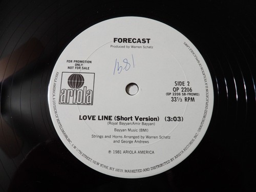Forecast - Love Line 12" Near Mint Single Promo Vinyl - Picture 3 of 4