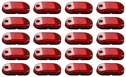 4 Pièce Rouge 24V LED Côté Arrière Contour Marqueur Feux Camion 4 Pièce Rouge 24V LED Côté Arrière Contour Marqueur Feux Camion