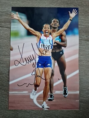 Kelly Holmes signed 12x8 Olympia Photo, Team Gb *PHOTO PROOF + COA*