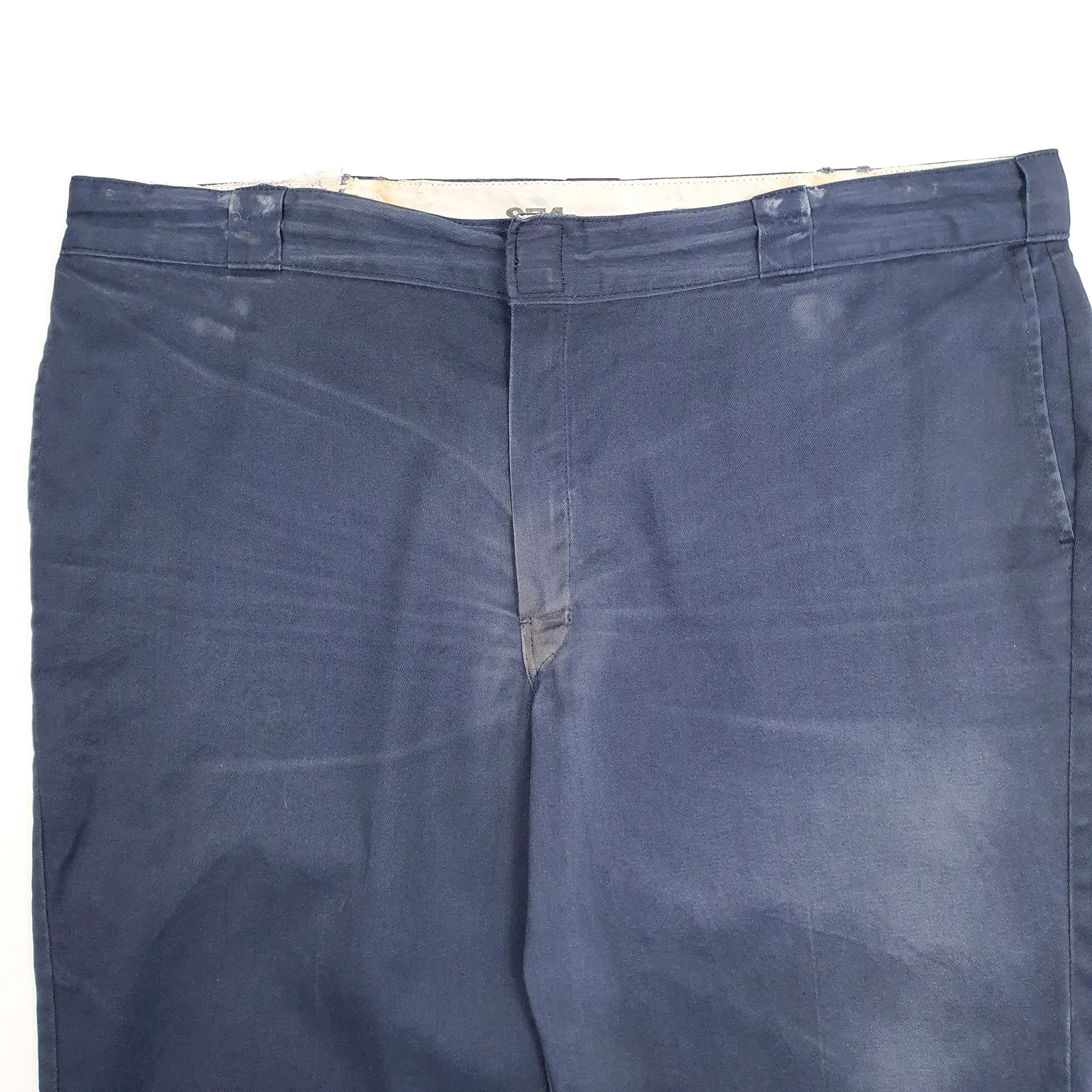 DICKIES 874 Original Fit Chino Trousers Cotton Navy Mens W44 L27 image 2