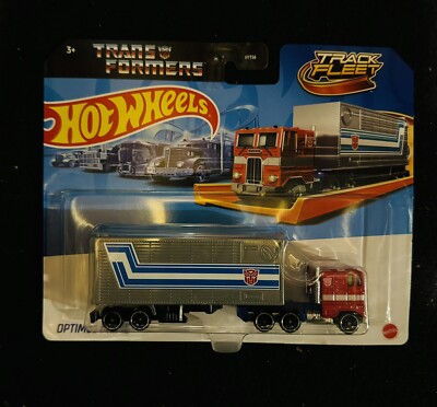 Hot Wheels Transformers Track Fleet Optimus Prime Brand NEW Rare Fast USPS Ship