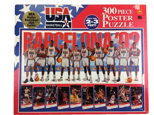 1992 Basketball Puzzle Barcelona DREAM TEAM - Assembled and Glued