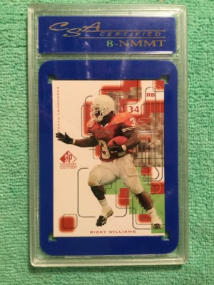 1999 UPPER DECK SP SIGNATURE FOOTBALL. Ricky  WILLIAMS CSA 8 NM MINT RC