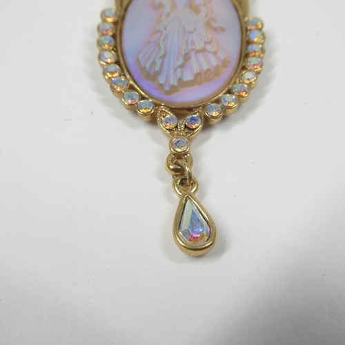 Kirks Folly Fairy Godmother Pendant Necklace Goldtone Chain - Picture 3 of 9