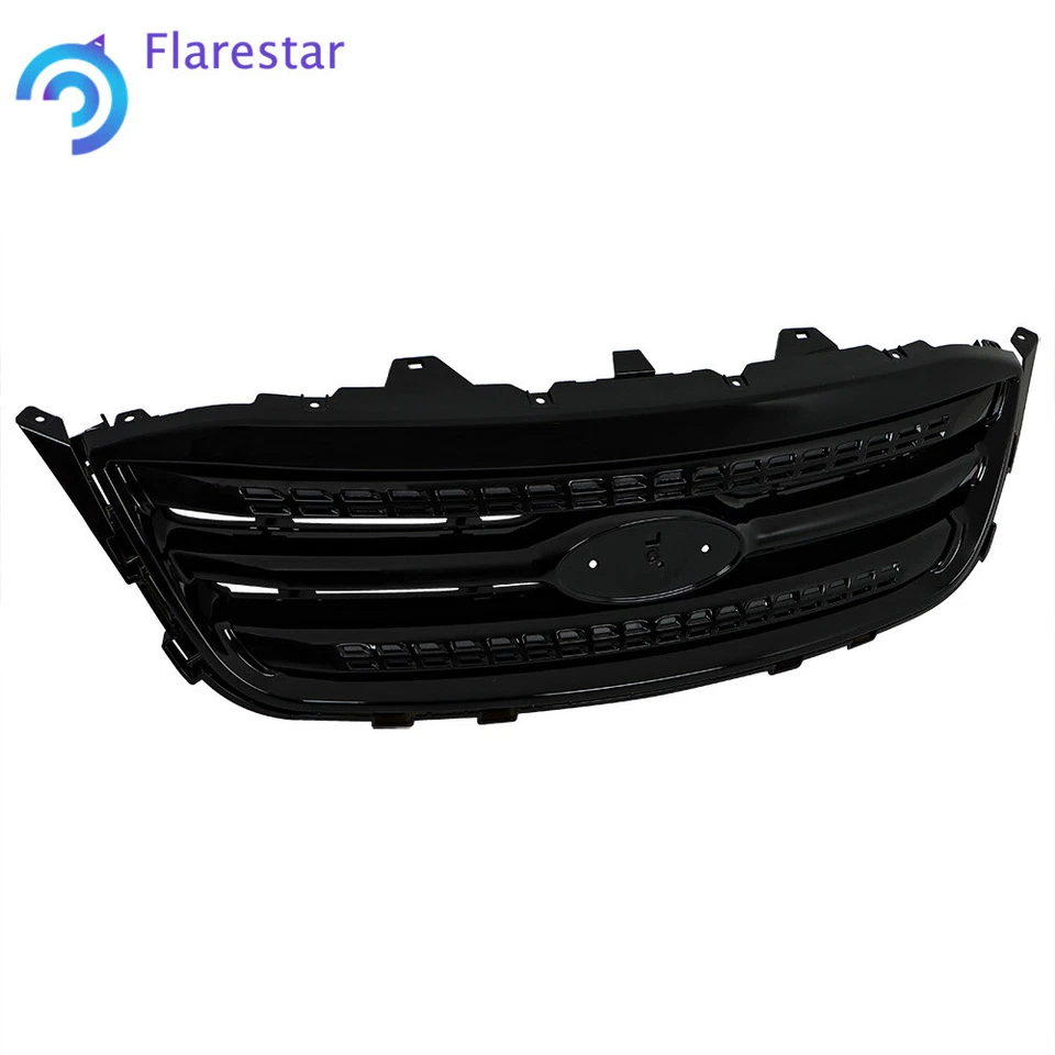 Conjunto de parrilla de parachoques delantero negro brillante para Ford Taurus 2010 2011 2012 Foto 4 de 4