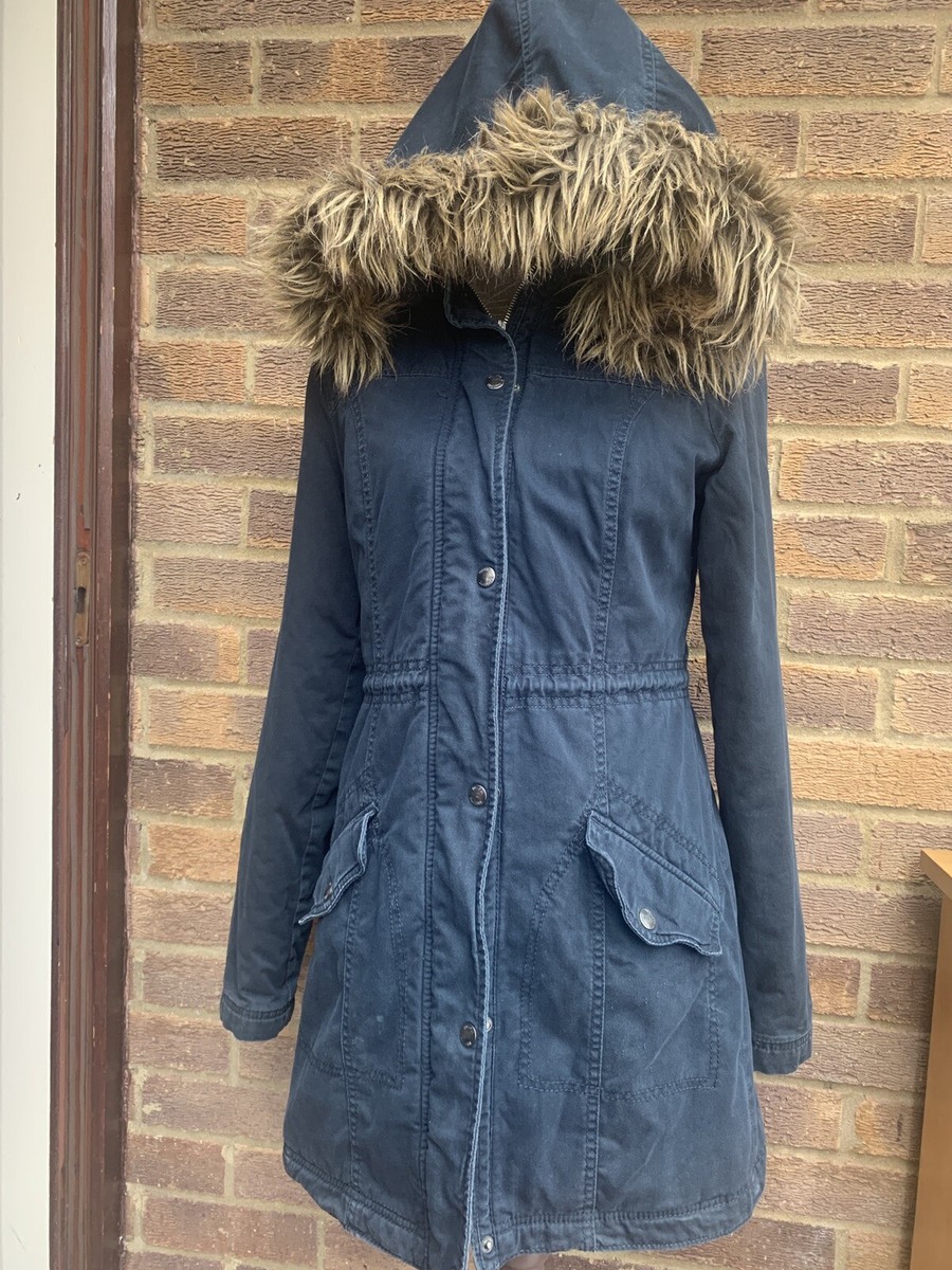 Hollister Faux Fur Lined Womens Parka Coats Hollister HOLLISTER