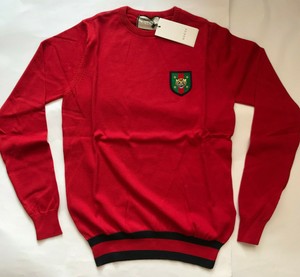 red designer sweater